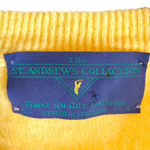 VTG Y2K St. Andrews Millennium Open Golf Vest Tiger Woods Era Men's S Lambswool - Picture 7 of 11